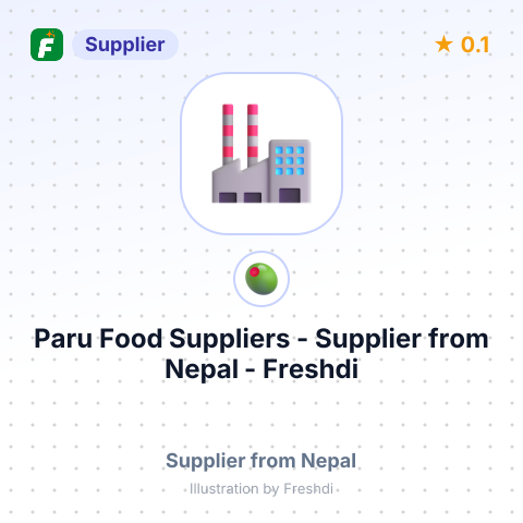 Paru Food Suppliers  – summary card, no photo uploaded yet