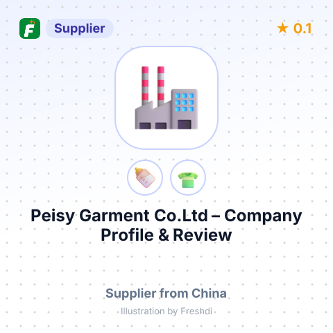 Peisy Garment Co.Ltd – summary card, no photo uploaded yet