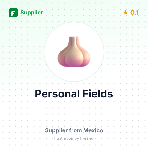 Personal Fields – summary card, no photo uploaded yet