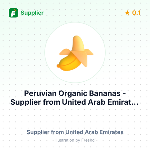 Peruvian Organic Bananas  – summary card, no photo uploaded yet