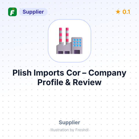 Plish Imports Cor – summary card, no photo uploaded yet