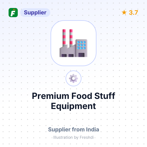 Premium Food Stuff Equipment – summary card, no photo uploaded yet