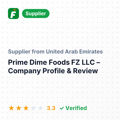 Prime Dime Foods FZ LLC – summary card, no photo uploaded yet