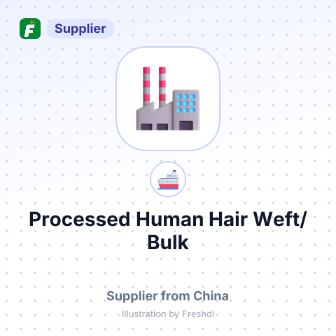Processed Human Hair Weft/Bulk – summary card, no photo uploaded yet