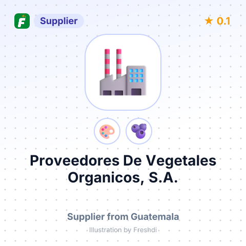 Proveedores De Vegetales Organicos, S.A.  – summary card, no photo uploaded yet