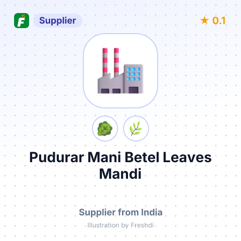 Pudurar Mani Betel Leaves Mandi – summary card, no photo uploaded yet