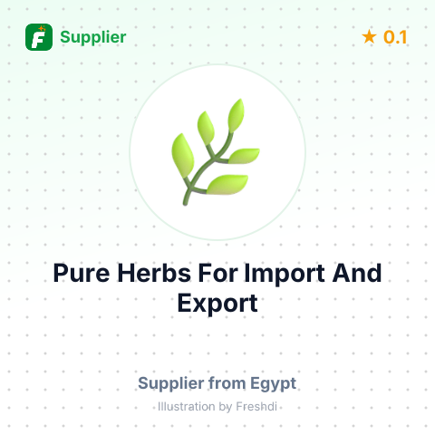 Pure Herbs For Import And Export – summary card, no photo uploaded yet