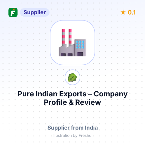 Pure Indian Exports – summary card, no photo uploaded yet