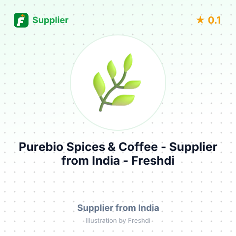 Purebio Spices & Coffee  – summary card, no photo uploaded yet