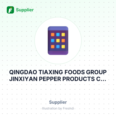 QINGDAO TIAXING FOODS GROUP JINXIYAN PEPPER PRODUCTS CO. LTD – summary card, no photo uploaded yet