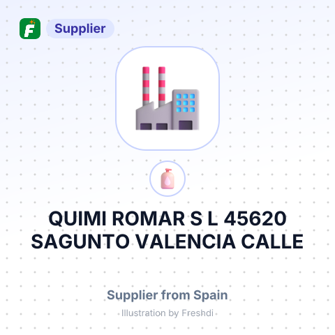 QUIMI ROMAR S L 45620 SAGUNTO VALENCIA CALLE ISAAC NEWTON 2 SPAIN – summary card, no photo uploaded yet