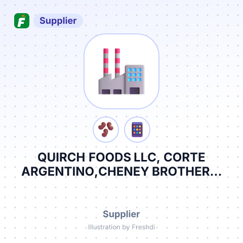 QUIRCH FOODS LLC, CORTE ARGENTINO,CHENEY BROTHERS, SARSTON COMPANY – summary card, no photo uploaded yet