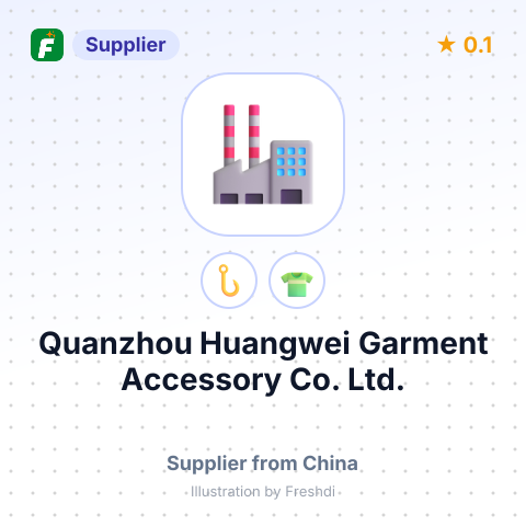 Quanzhou Huangwei Garment Accessory Co., Ltd. – summary card, no photo uploaded yet
