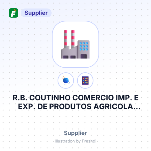 R.B. COUTINHO COMERCIO IMP. E EXP. DE PRODUTOS AGRICOLA EIRELI – summary card, no photo uploaded yet