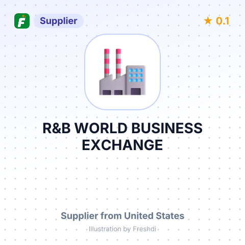 R&B WORLD BUSINESS EXCHANGE – summary card, no photo uploaded yet