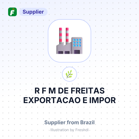 R F M DE FREITAS EXPORTACAO E IMPOR – summary card, no photo uploaded yet