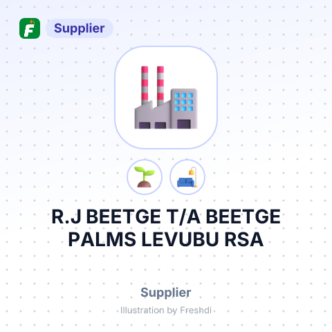 R.J BEETGE T/A BEETGE PALMS LEVUBU RSA – summary card, no photo uploaded yet