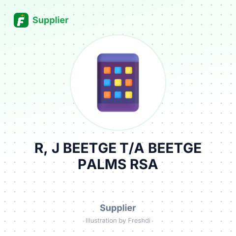 R, J BEETGE T/A BEETGE PALMS RSA – summary card, no photo uploaded yet