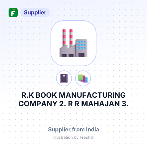 R.K BOOK MANUFACTURING COMPANY 2. R R MAHAJAN 3. INDIAN ASPH – summary card, no photo uploaded yet