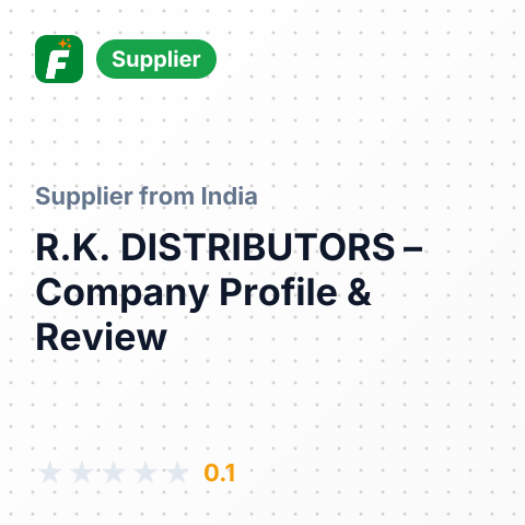 R.K. DISTRIBUTORS – summary card, no photo uploaded yet