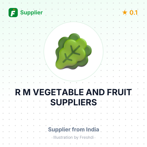 R M VEGETABLE AND FRUIT SUPPLIERS – summary card, no photo uploaded yet