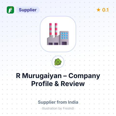 R Murugaiyan – summary card, no photo uploaded yet