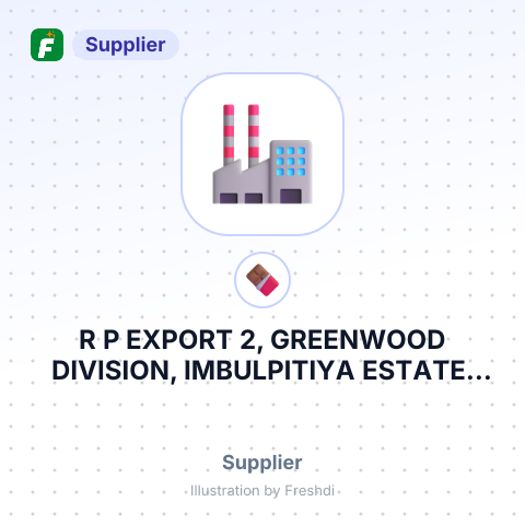 R P EXPORT 2, GREENWOOD DIVISION, IMBULPITIYA ESTATE, NAWALAPITIYA TSO- RMU REG DDC RMU ORDER – summary card, no photo uploaded yet