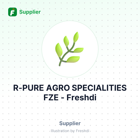R-PURE AGRO SPECIALITIES FZE – summary card, no photo uploaded yet