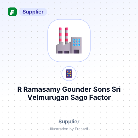 R Ramasamy Gounder Sons Sri Velmurugan Sago Factor – summary card, no photo uploaded yet
