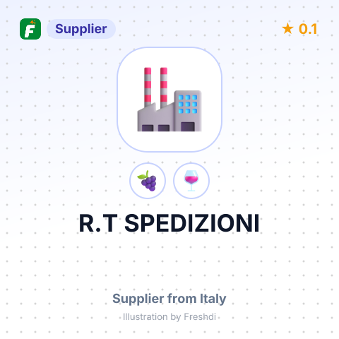 R.T SPEDIZIONI – summary card, no photo uploaded yet