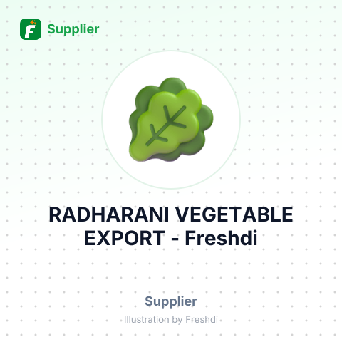 RADHARANI VEGETABLE EXPORT – summary card, no photo uploaded yet