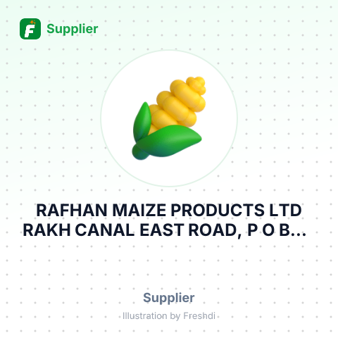 RAFHAN MAIZE PRODUCTS LTD RAKH CANAL EAST ROAD, P O BOX – summary card, no photo uploaded yet