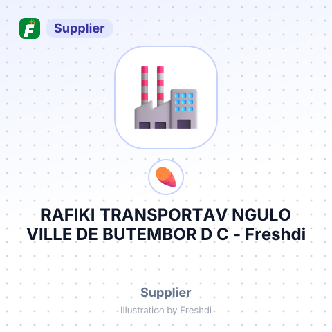 RAFIKI TRANSPORTAV NGULO VILLE DE BUTEMBOR D C – summary card, no photo uploaded yet