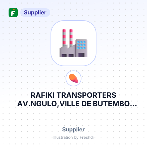RAFIKI TRANSPORTERS AV.NGULO,VILLE DE BUTEMBO RDC – summary card, no photo uploaded yet
