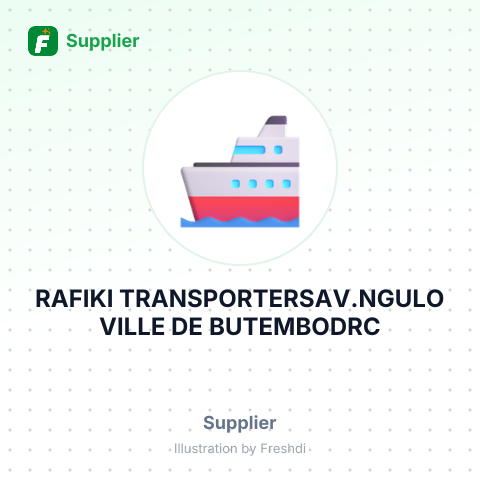 RAFIKI TRANSPORTERSAV.NGULO VILLE DE BUTEMBODRC – summary card, no photo uploaded yet