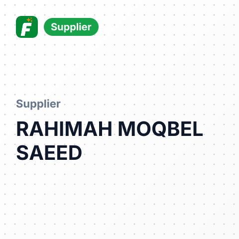 RAHIMAH MOQBEL SAEED – summary card, no photo uploaded yet