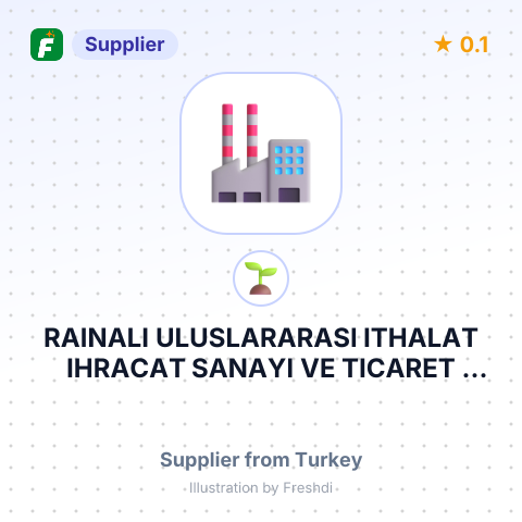 RAINALI ULUSLARARASI ITHALAT IHRACAT SANAYI VE TICARET LIMITED SIRKETI – summary card, no photo uploaded yet