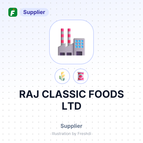 RAJ CLASSIC FOODS LTD – summary card, no photo uploaded yet