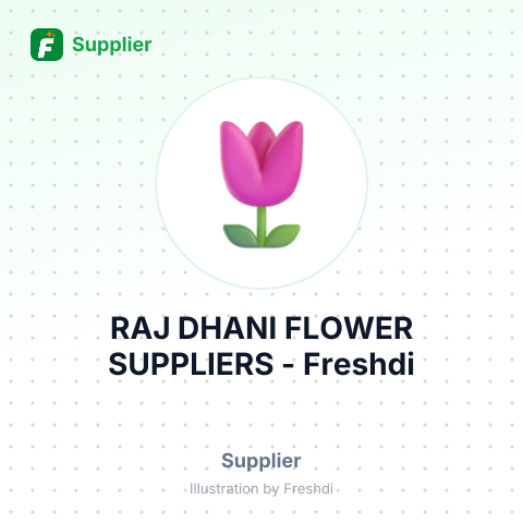 RAJ DHANI FLOWER SUPPLIERS – summary card, no photo uploaded yet