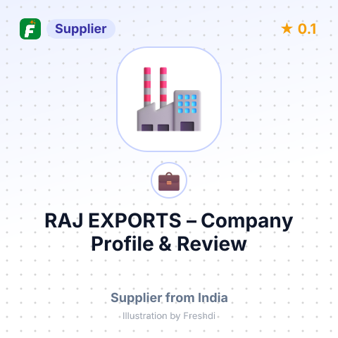 RAJ EXPORTS, – summary card, no photo uploaded yet