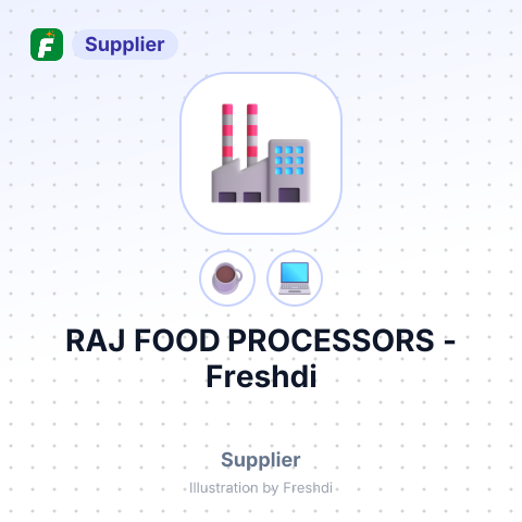 RAJ FOOD PROCESSORS – summary card, no photo uploaded yet