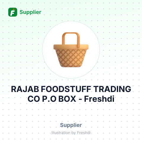 RAJAB FOODSTUFF TRADING CO P.O BOX – summary card, no photo uploaded yet