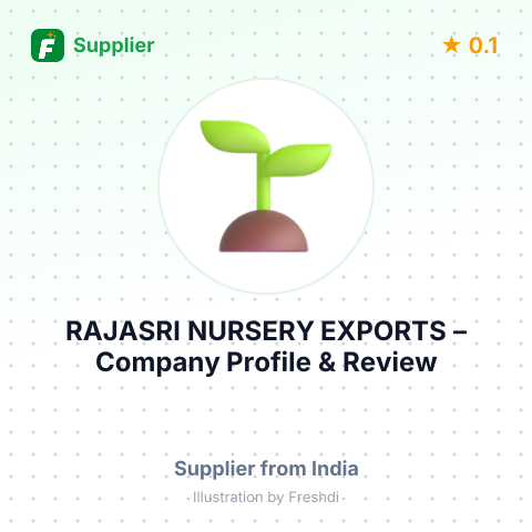 RAJASRI NURSERY EXPORTS – summary card, no photo uploaded yet
