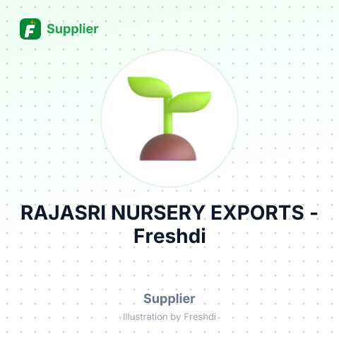 RAJASRI NURSERY EXPORTS – summary card, no photo uploaded yet