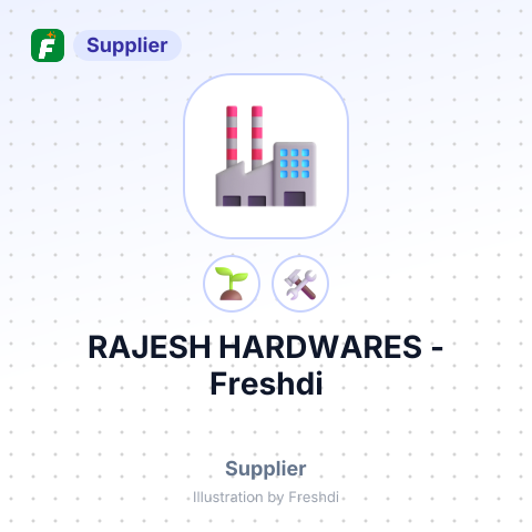 RAJESH HARDWARES – summary card, no photo uploaded yet