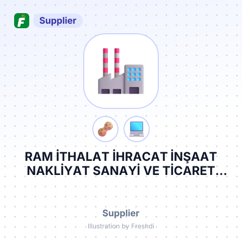 RAM İTHALAT İHRACAT İNŞAAT NAKLİYAT SANAYİ VE TİCARET LİMİTED ŞİRKETİ – summary card, no photo uploaded yet
