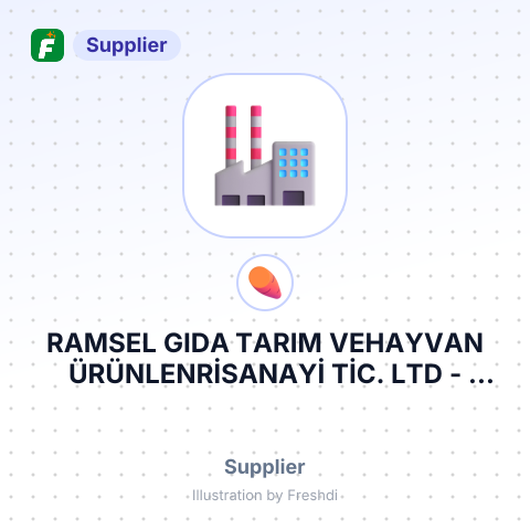 RAMSEL GIDA TARIM VEHAYVAN ÜRÜNLENRİSANAYİ TİC. LTD – summary card, no photo uploaded yet