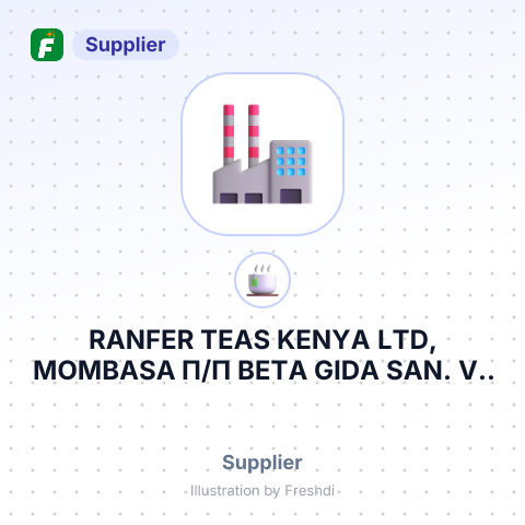 RANFER TEAS KENYA LTD, MOMBASA П/П BETA GIDA SAN. VE TIC. A.S – summary card, no photo uploaded yet