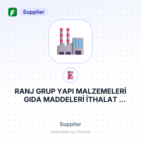 RANJ GRUP YAPI MALZEMELERİ GIDA MADDELERİ İTHALAT İHRACAT PAZARLAMA TİCARET LİMİTED ŞİRKETİ – summary card, no photo uploaded yet