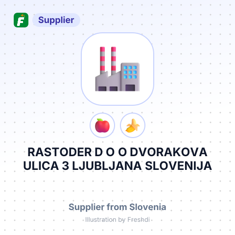 RASTODER D O O DVORAKOVA ULICA 3 LJUBLJANA SLOVENIJA – summary card, no photo uploaded yet